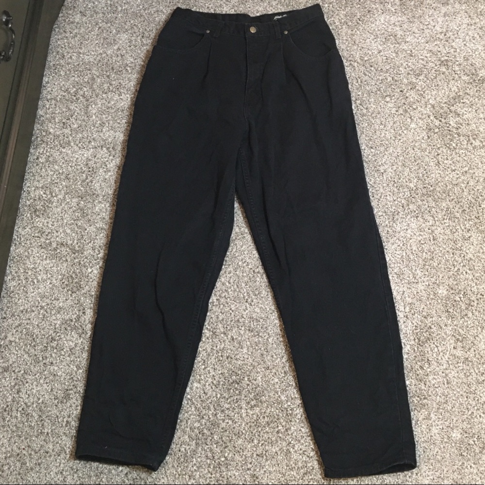 black eddie bauer mom jeans